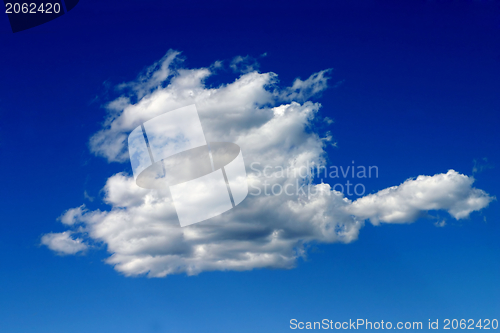 Image of White cloud in a blue sky