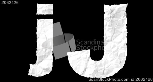 Image of Crumple paper alphabet - J