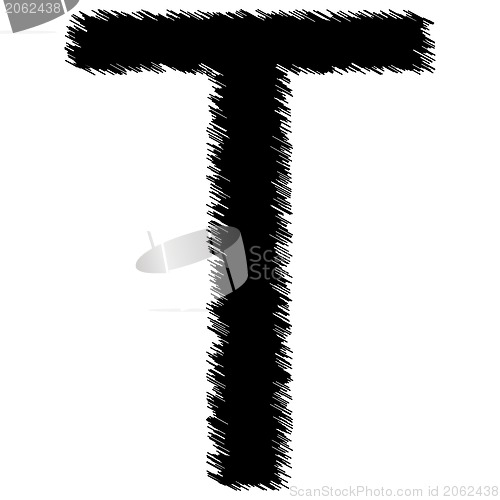 Image of Scribble alphabet letter - T