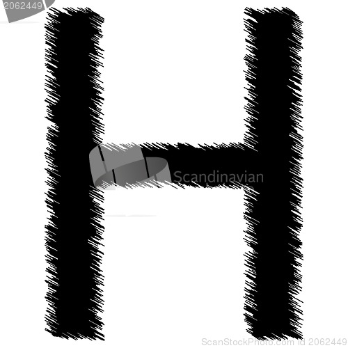 Image of Scribble alphabet letter - H