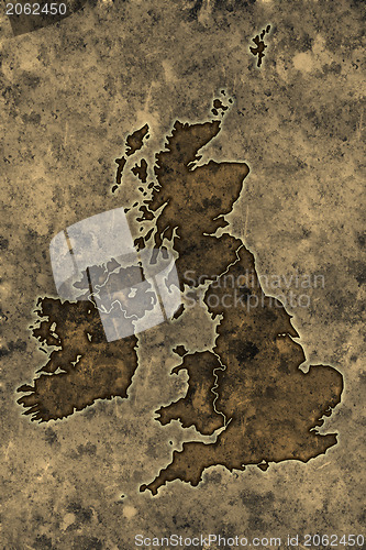 Image of Parchment great britain map