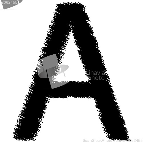 Image of Scribble letter - A