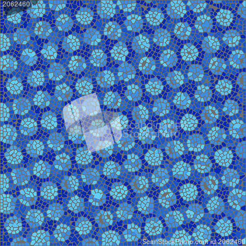Image of Blue mosaic texture