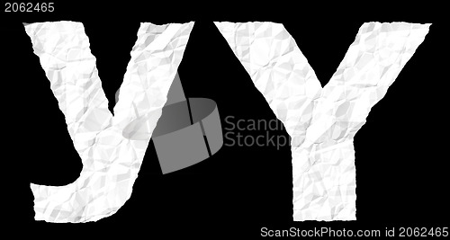 Image of Crumple paper alphabet - Y