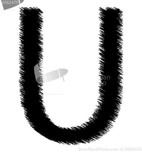 Image of Scribble alphabet letter - U