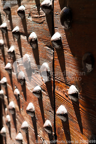 Image of Door with studs