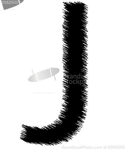 Image of Scribble alphabet letter - J