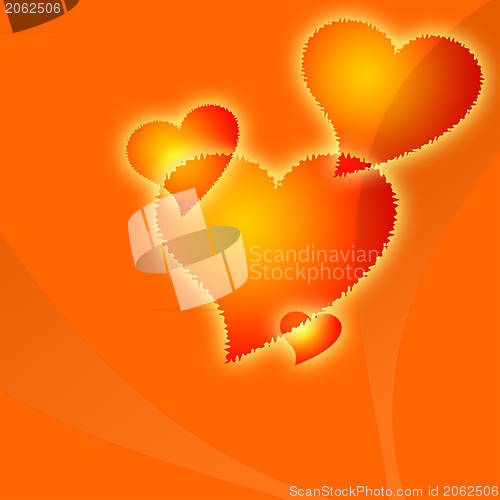 Image of Orange hearts fantasy