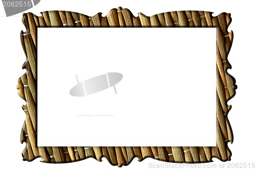 Image of Straw mat portrait rectangular frame