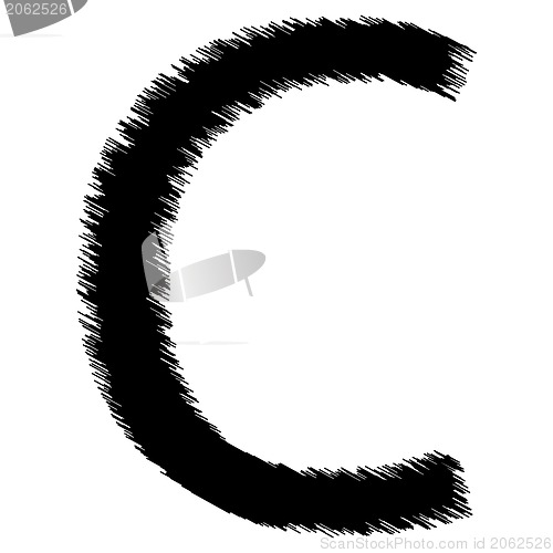 Image of Scribble letter - C