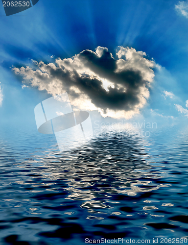 Image of Clouds on water