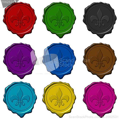 Image of Royal sign colored wax seals