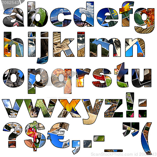 Image of Photo collage alphabet - lowercase