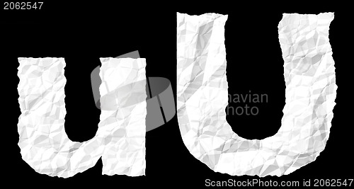 Image of Crumple paper alphabet - U