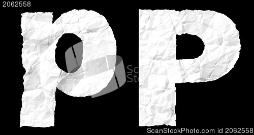 Image of Crumple paper alphabet - P
