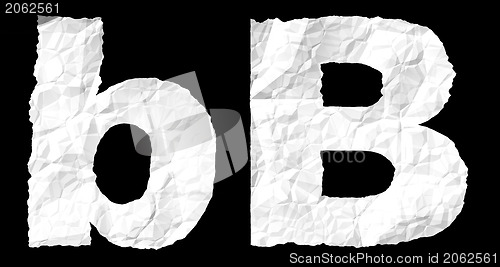 Image of Crumple paper alphabet - B