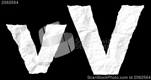 Image of Crumple paper alphabet - V