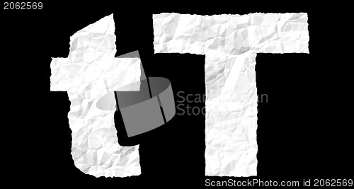 Image of Crumple paper alphabet - T