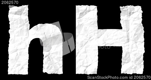 Image of Crumple paper alphabet - H