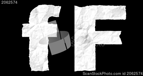 Image of Crumple paper alphabet - F