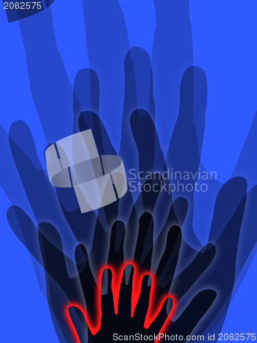 Image of Hand silhouettes