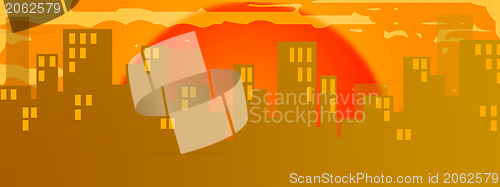 Image of Cityscape at sunset