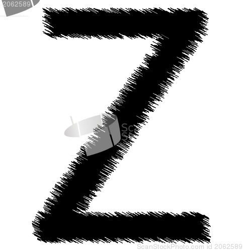 Image of Scribble alphabet letter - Z