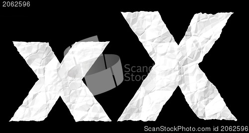 Image of Crumple paper alphabet - X
