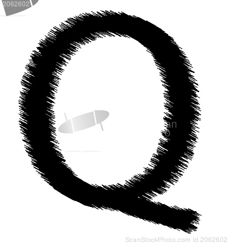 Image of Scribble alphabet letter - Q