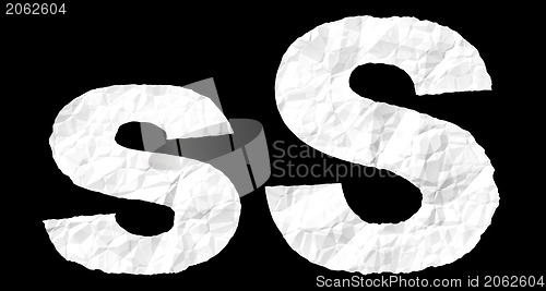 Image of Crumple paper alphabet - S