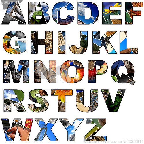 Image of Photo collage alphabet - uppercase