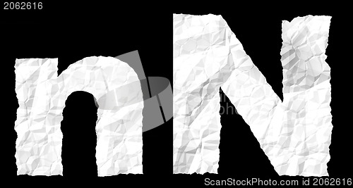 Image of Crumple paper alphabet - N