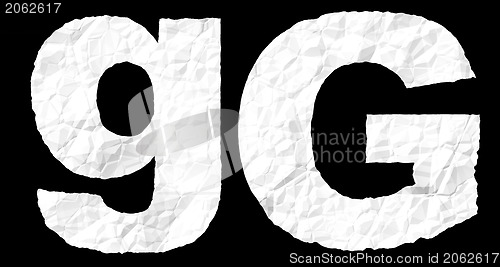Image of Crumple paper alphabet - G
