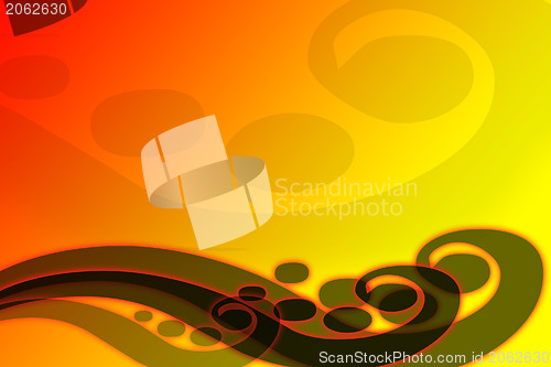 Image of Red orange abstract waves