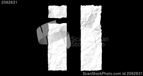 Image of Crumple paper alphabet - I