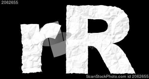 Image of Crumple paper alphabet - R