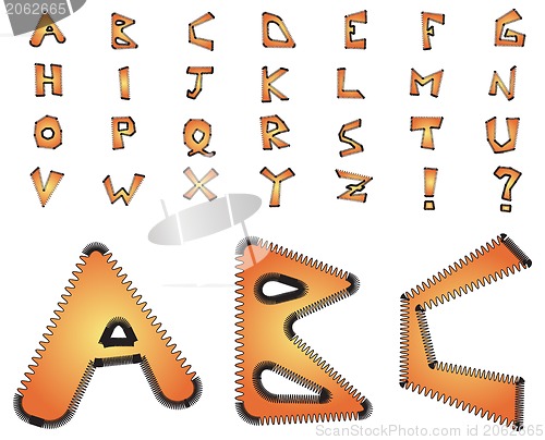 Image of Electric zig zag alphabet