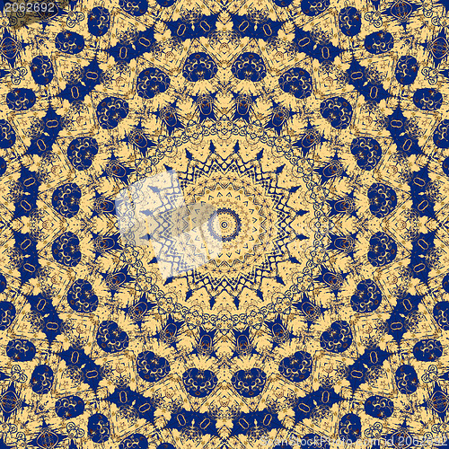 Image of Maya geometrical fantasy - blue yellow