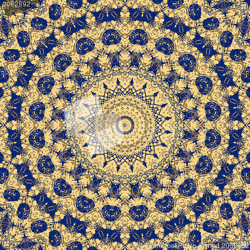 Image of Maya geometrical fantasy - blue yellow