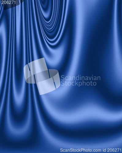 Image of Blue Digital Silk