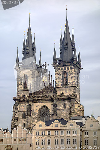 Image of Teyn gothic cathedral in Prague