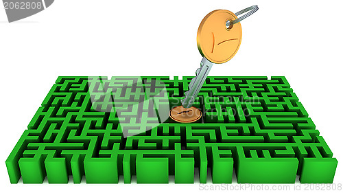 Image of Key, lock, maze