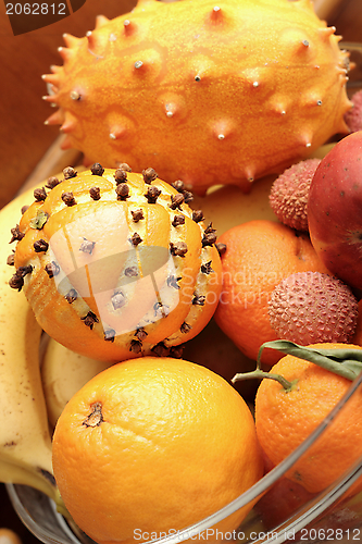 Image of bunch of exotic fruits