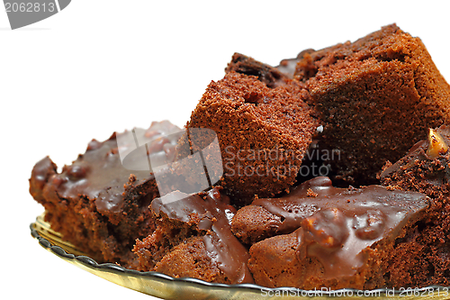 Image of cocoa cakes over white