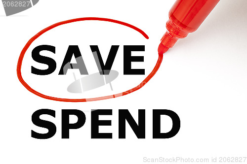 Image of Save or Spend with Red Marker