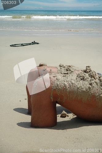 Image of Feet  in the sand