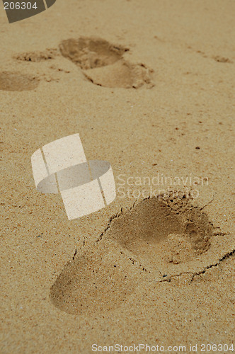 Image of Footprints in the sand
