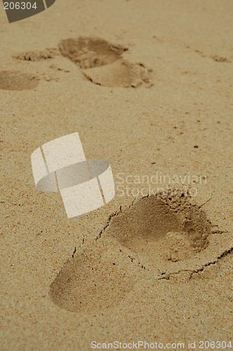 Image of Footprints in the sand