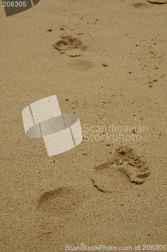 Image of Footprints in the sand