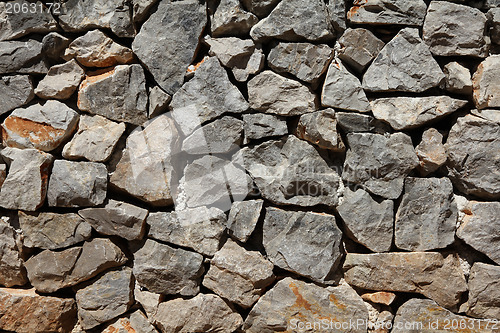 Image of Basalt rock wall